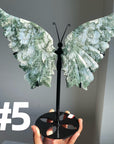 Moss Agate Big Butterfly Wings