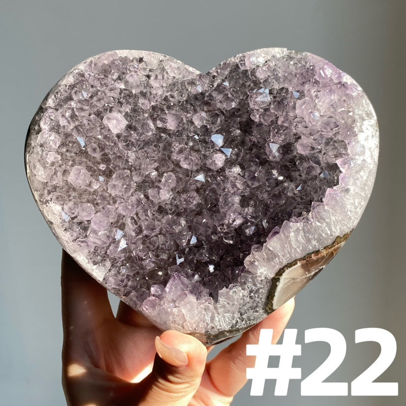 Amethyst Cluster Heart
