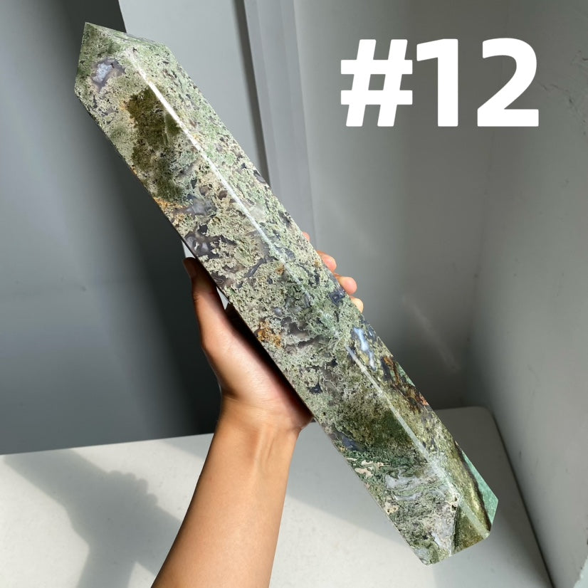 Big Moss Agate Tower