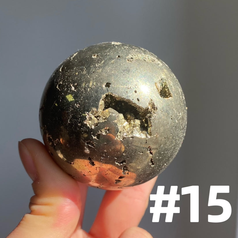 Pyrite Druzy Sphere