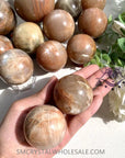 Peach Moonstone Sphere (imperfect)