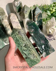 Medium Moss Agate Tower (imperfect)