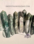 Medium Moss Agate Tower (imperfect)