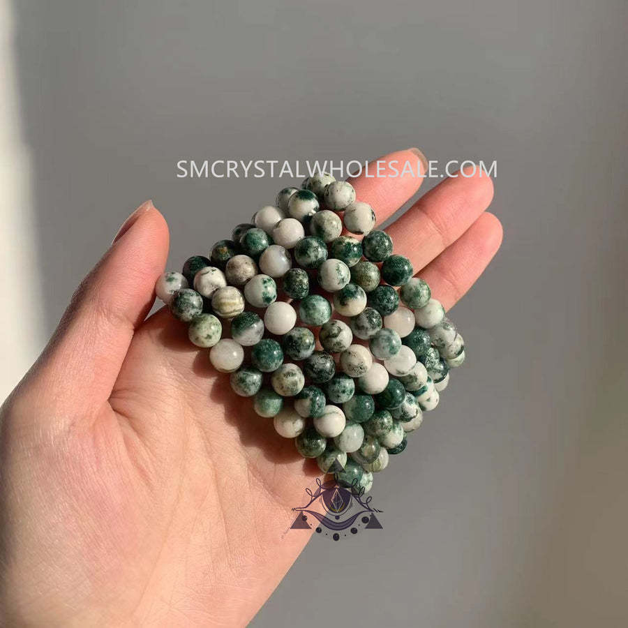 Buy Moss Agate Bracelet 8 or 10 Mm Spiritual Junkies Yoga Meditation  Stackable Mala Beads Online in India - Etsy